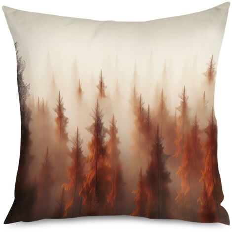 Housse de Coussin with motif forêt dans le brouillard, 45x45 cm