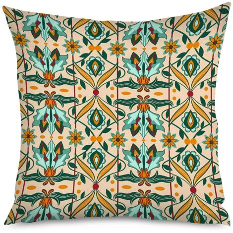 Housse de Coussin with motifs pompons, bohème ludique