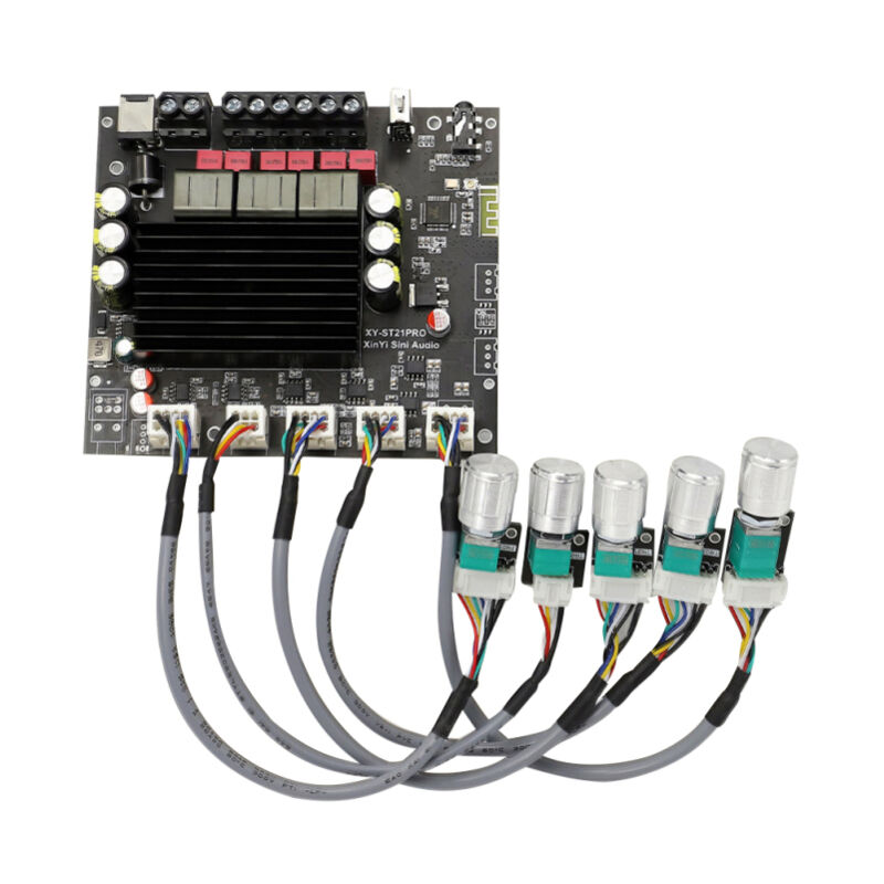 Versaillesfr - XY-ST21PRO Amplificateur de puissance numérique compact 2.1 canaux TPA3255 bt, caisson de basses à tonalité haute et basse, 100 w x 2
