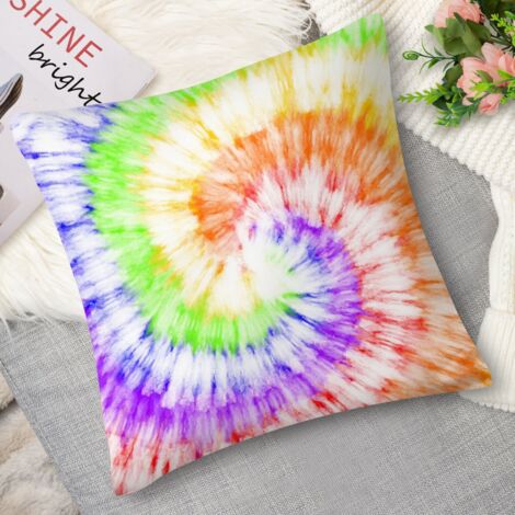 Housse de coussin,Coussin décoratif tie-dye abstrait