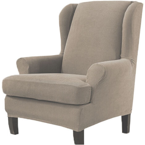 Housse de Fauteuil à Oreilles Extensible Couvre Fauteuil Elastique Protecteur pour Chaise