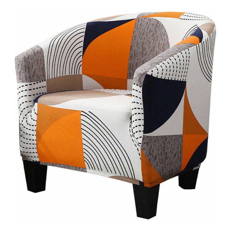 Serbia - Housse de Fauteuil Cabriolet Imprime phe Motif géométrique Housse de canapé Relax Club Chaise de Baignoire Housse de Fauteuil Extensible