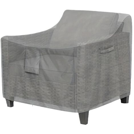 Housse de fauteuil/canapé - Tissu Oxford - Protection extérieure anti-poussière - Gris - 71x76x59/79cm