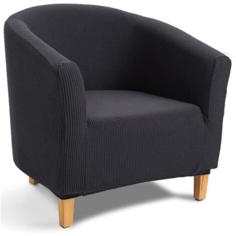 Housse de Fauteuil Chesterfield,Jacquard Housse de Canapé Tub Chair Extensible Extensible(Housse de Chaise de Bain,Gris)