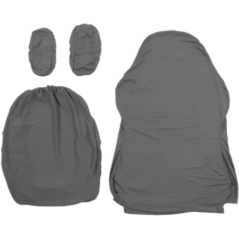 Housse de Fauteuil de Bureau Respirante en Polyester Résilient, Couverture pour Chaise de Jeu avec Protège-Accoudoirs, Gris Clair