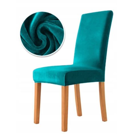 Housse de fauteuil en velours VELOURS TURQUOISE LÉGER ÉPAIS