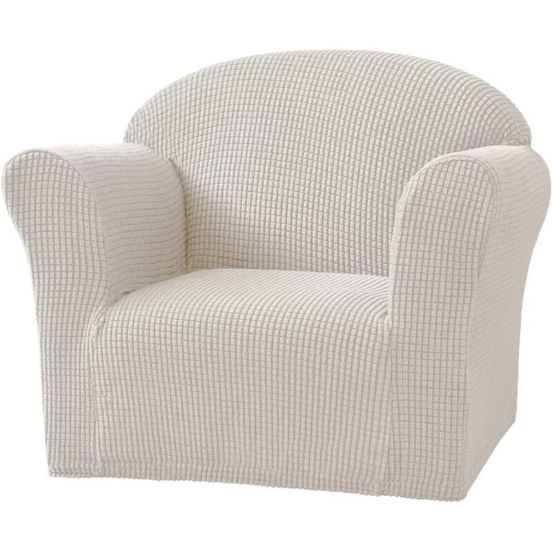 Housse de fauteuil enfant (ivoire), housse de canapé enfant en jacquard élastique, lavable, idéale pour la chambre d'enfant Housse de fauteuil enfant (ivoire), housse de canapé enfant en jacquard élastique, lavable, idéale pour la chambre d'enfant