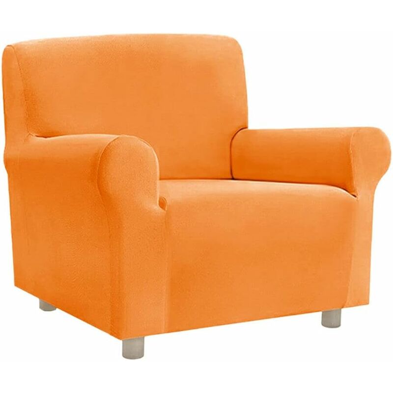 Housse de Fauteuil Extensible Universelle Avec Armchair Accoudoirs Save Chaise Longue - Orange
