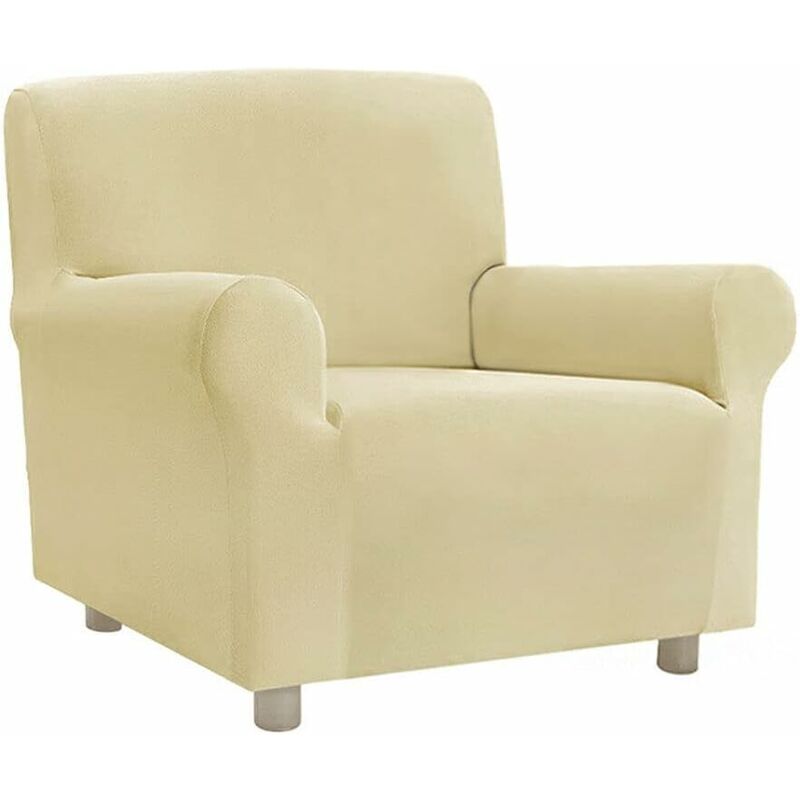 Emmevi Mv S.p.a. - Housse de Fauteuil Extensible Universelle Avec Armchair Accoudoirs Save Chaise Longue - Beige