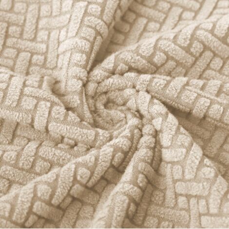 HOUSSE DE FAUTEUIL FINKA BEIGE JACQUARD ÉLASTIQUE [32-Z1-BZ]
