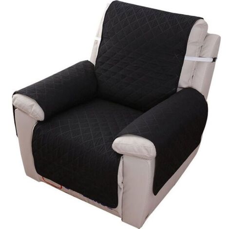 Housse de fauteuil relax 1 place, imperméable, housse de protection pour canapé inclinable, pour chambre à coucher (noir 55x200)