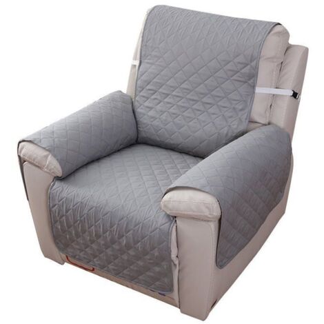 Housse de Fauteuil Relax 1 Place, Protège Canapé Inclinable Imperméable pour Chambre (Gris 55×200)