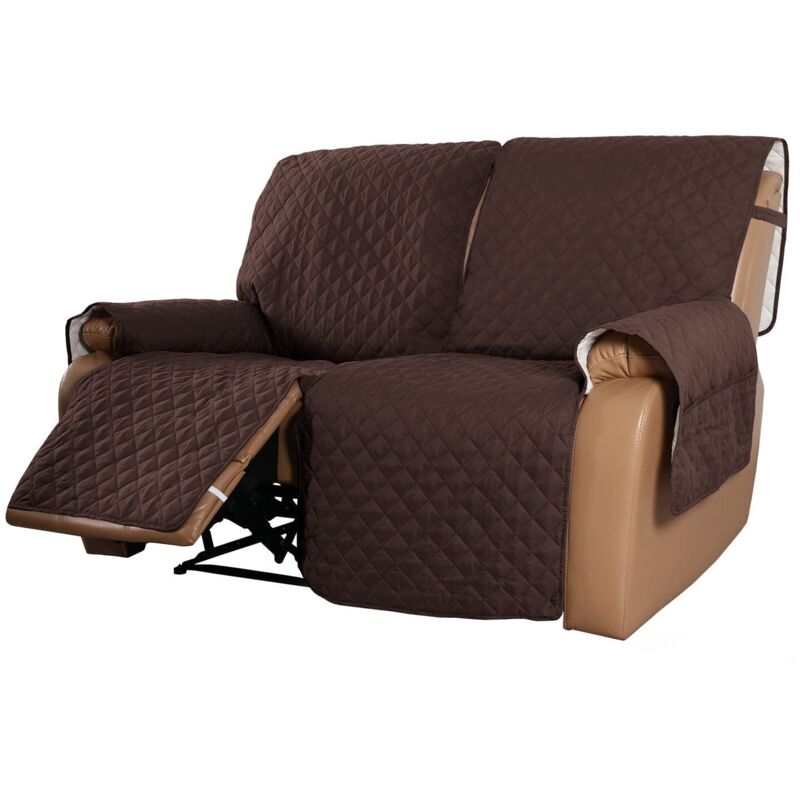 Housse de Fauteuil Relax 1/2/3 places Inclinable avec Rangement Matelassé, Dérapage Housse De Fauteuil avec Poches latérales Lavable Housse Fauteuil