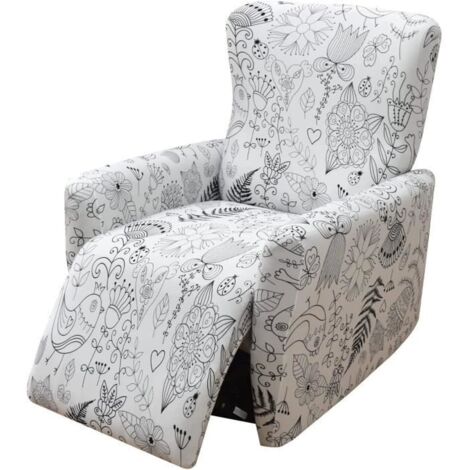 Housse de Fauteuil Relax Extensible 1 Place, Couverture de Chaise Canapé Relax, Housse de Fauteuil Relax Inclinable Électrique, 15