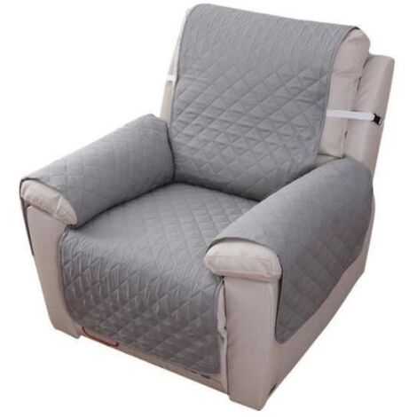 Housse de Fauteuil Relax Matelassé Inclinable Couvre Fauteuil Relax 1 Place Housses de Protege Fauteuil InclinableGris