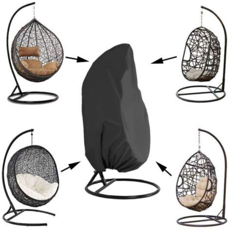 Housse de Fauteuil Suspendu, Jardin Rotin Osier Fauteuil Suspendu Imperméable Housse, Housse de Protection pour ufs Chaise résistant à l'eau et à la