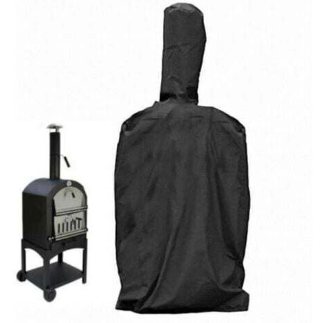 Housse de four à pizza extérieure, housse de protection pour fours de jardin avec cordon, étanche, anti-poussière, noir Oxford 45×65×165Cm