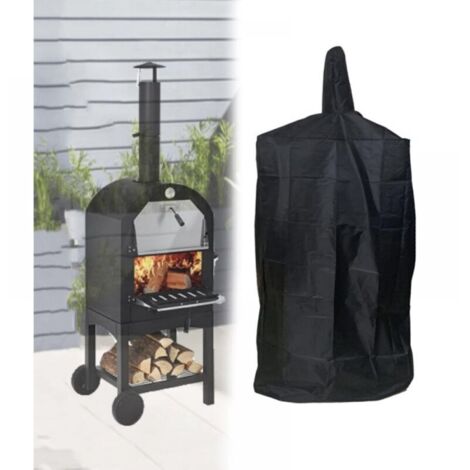 Housse de Four à Pizza, Housse de Protection imperméableen Tissu Oxford résistant au Charbon de Bois, Four à Pain, Barbecue(165x65x45cm)