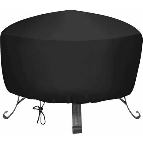 Housse de Foyer Barbecue ,Housse de Brasero Ronde avec Cordon de Serrage, Housse de Foyer en Tissu Oxford Imperméable, Housse pour Meubles de Jardin, Housse de Protection pour Poêle (Dia.85x40)