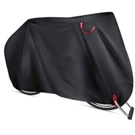 Housse de garage à vélos extérieure imperméable avec trous pour cadenas, protection contre la poussière - Convient pour 1 ou 2 vélos d'enfants et vélos de route (Noir, 200 x 110 x 70 cm)