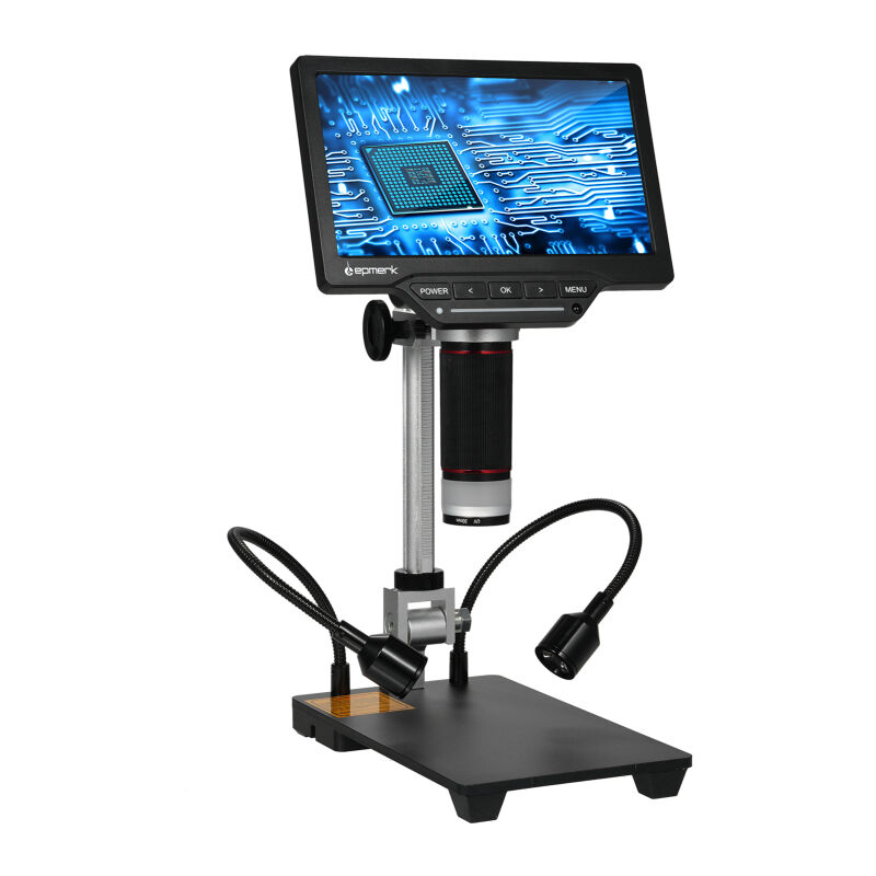 LIFCAUSAL Microscope Numérique Lepmerk Multifonction Multimètre LCD, Écran 7'' pour Soudure, Réparation Électronique et Analyse de Pièces (1200x,