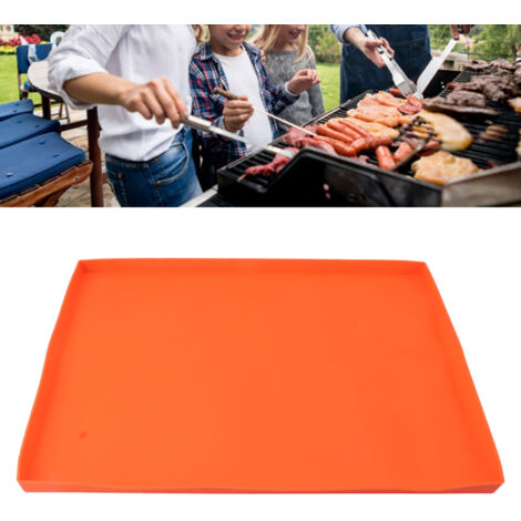 Housse de Gril Silicone Robust 22in Orange Protection Anti-Rouille Anti-Débris pour Poêle
