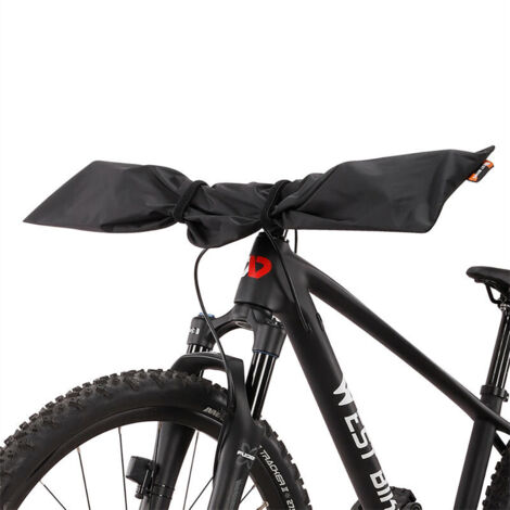Housse de guidon de vélo anti-poussière, housse d'entretien de vélo de route, housse de protection de guidon de vélo extérieur, équipement de cyclisme,Black