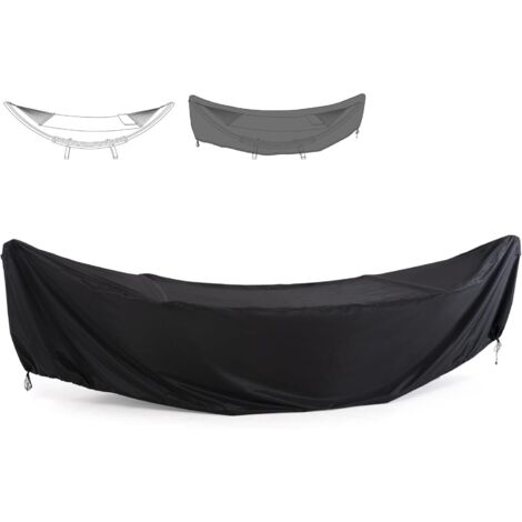 Housse de hamac en polyester imperméable pour support de hamac arqué de 4,27 m (14 pi), noire