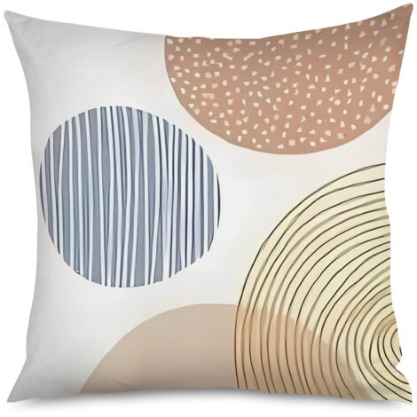 Housse de Housse Coussin Abstrait Géométrique Déco Maison