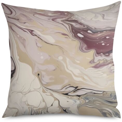 Housse de Housse Coussin Marbre Noir Élégant