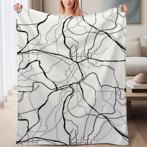 Housse de lit en polaire, douce, chaude et légère en microfibre,6080 pouces