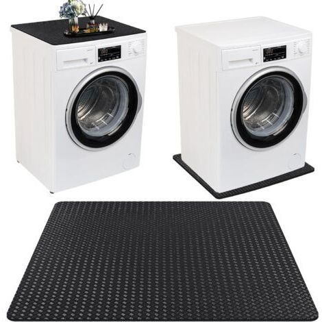 Housse de Machine à Laver 60 x 60 cm, Tapis Dessus de Machine à Laver Universelle Antidérapant résistant à l'eau pour Machine à Laver, Sèche-Linge,Cuisines,Salles de Bains