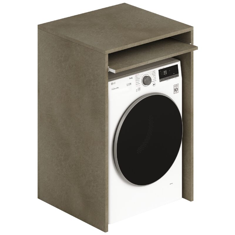 Housse de machine à laver en bois 71x65x105 argile