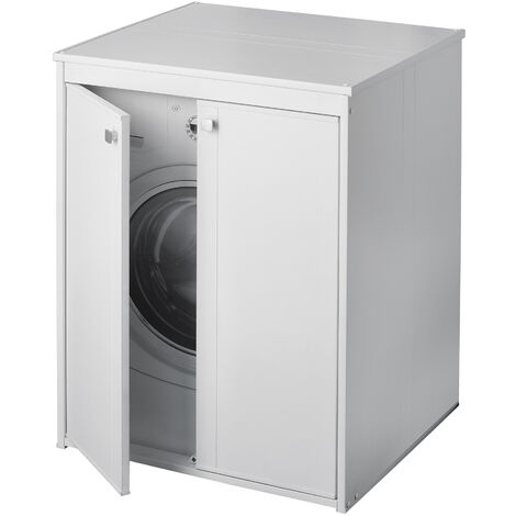 Housse de machine � laver En R�sine En Kit Int�rieur/Ext�rieur Avec Portes - Bianco