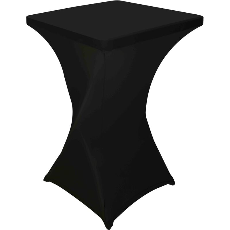 Oviala - Housse de mange-debout carré noire 70x70x80 cm