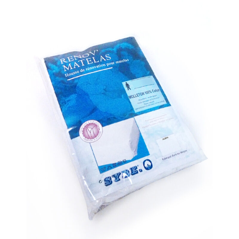 Linnea - Housse de matelas 80x200 cm coton gratté 2 faces environ 220g/m² aubin Linnea - Housse de matelas 80x200 cm coton gratté 2 faces environ 220g/m² aubin