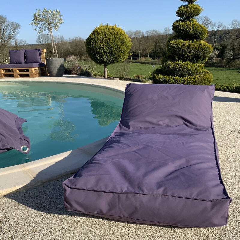 Housse de matelas bain de soleil Violet aubergine 160x65 cm - Violet aubergine