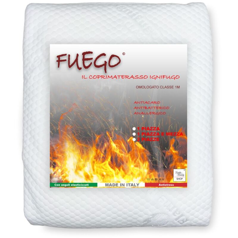 HOUSSE DE MATELAS Fuego Antimite ignifuge classe 1 Ligne hôtelière approuvée 1 PLACE HOUSSE DE MATELAS Fuego Antimite ignifuge classe 1 Ligne hôtelière approuvée 1 PLACE