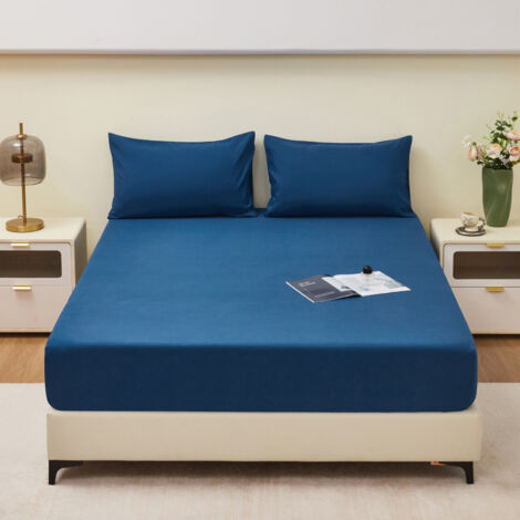 Housse de matelas imperméable double couche en TPU poncé de couleur unie, douce pour la peau, housse de protection pour matelas à urine, housse anti-poussière