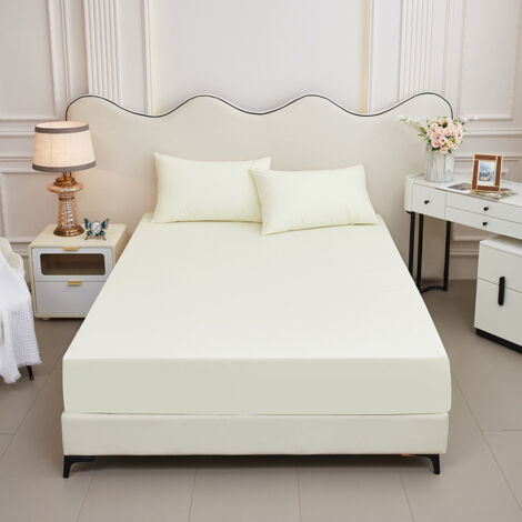 Housse de matelas imperméable double couche en TPU poncé de couleur unie, douce pour la peau, housse de protection pour matelas à urine, housse anti-poussière