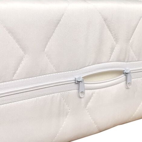 Housse De Matelas Avec Fermeture éclair, Protège-Matelas Respirant Lavable Matelas Integral Matelassé Drap-Housses, 2 Taies D'oreiller Incluses(Blanc,140x200x25cm