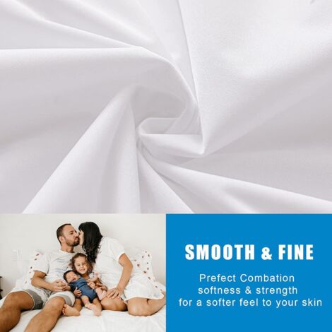 Housse de matelas une place, taille XL. 100% imperméable, respirante et silencieuse.