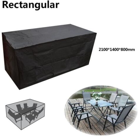 Housse De Meuble Jardin Étanche Bâche Couverture De Protection Pour Table Canapé Chaise 210x140x80cm