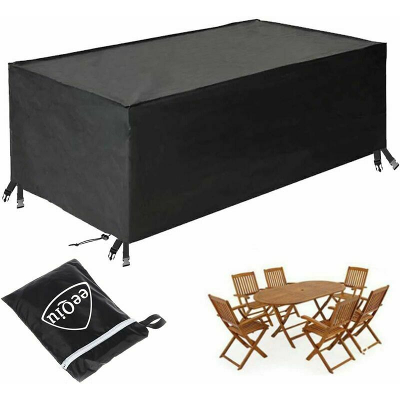 Housse de meubles de jardin, housse de table d'extérieur, housse de table et de chaise de jardin Oxford résistante aux UV, housse de protection en