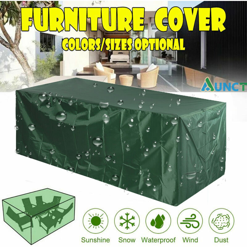 Housse de meubles de jardin imperméable, couverture de chaises, de Table, de canapé, de jardin, pour Patio et jardin, vert