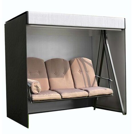 Housse de meubles d'extérieur Housse de balançoire Housse imperméable Housse de protection de meubles Housse anti-poussière Housse de meubles d'extérieur 210D,200170125cm,Noir