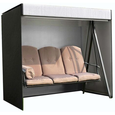 Housse de meubles d'extérieur Housse de balançoire Housse imperméable Housse de protection de meubles Housse anti-poussière Housse de meubles d'extérieur 210D,200170125cm,Noir