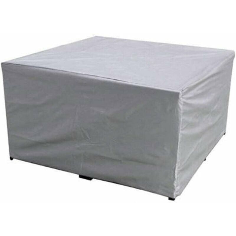 Housse de meubles en argent pour table et chaise d'extérieur Housse de table et chaise carrée (Argent 150x150x75cm),pour la protection des meubles