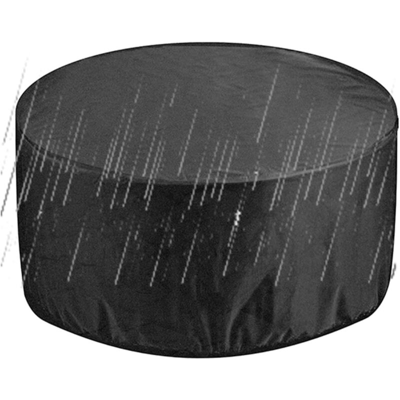 Housse de mobilier de Jardin 185×110cm, Housse de Table de Jardin Ronde étanche et résistante pour extérieur, Meubles de terrasse, abri Anti-UV et