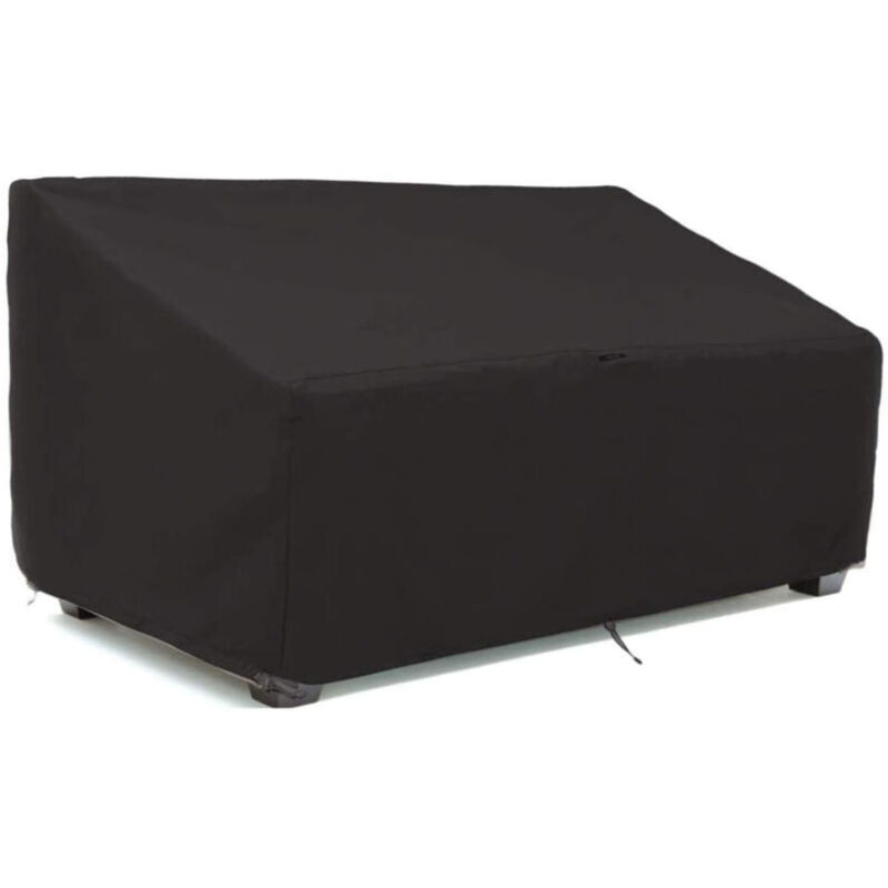Housse de mobilier de jardin-210D-housse de banquette de jardin cour extérieure-anti-pluie et crème solaire-2 places 134×66×89cm